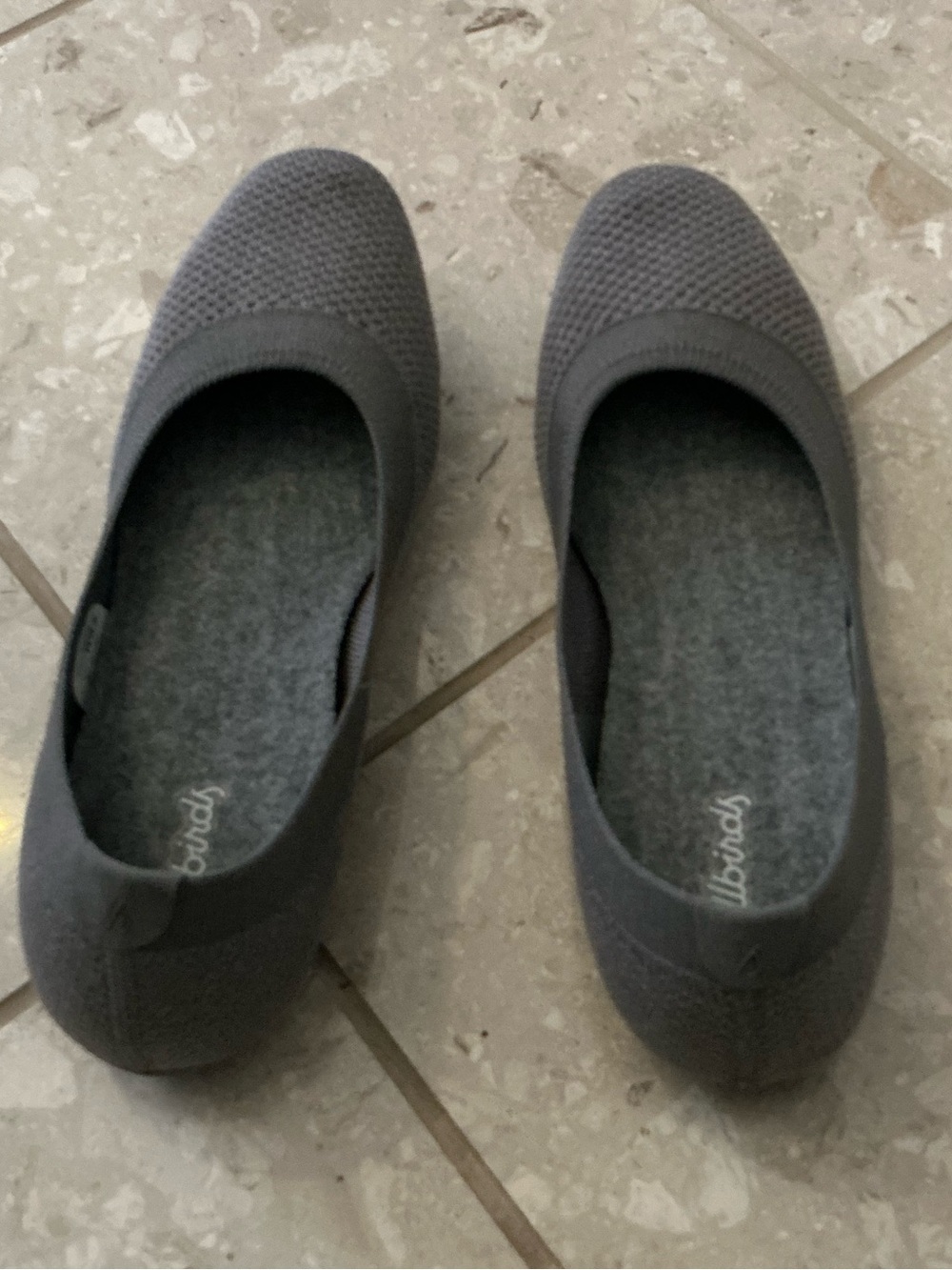 EUC Allbirds Women’s Gray Knit Slip-On Flats size 8.5